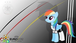 Size: 1191x670 | Tagged: safe, artist:isegrim87, edit, rainbow dash, g4, clothes, football, germany, socks, sports, vector