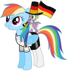 Size: 827x900 | Tagged: safe, artist:isegrim87, edit, rainbow dash, g4, clothes, flag, football, germany, simple background, socks, sports, transparent background, vector