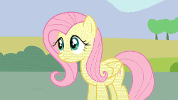 Size: 500x281 | Tagged: safe, artist:forgalorga, fluttershy, starlight glimmer, pegasus, pony, unicorn, give me your wings, g4, :<, animated, creepy, don't blink, female, it's coming right at us, mare, offscreen teleportation, scp, scp foundation, scp-173, vector, wat