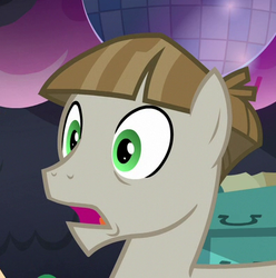 Size: 397x401 | Tagged: safe, screencap, mudbriar, earth pony, pony, g4, the maud couple, cropped, horrified, male, open mouth, party cave, reaction image, shocked, solo, stallion, wide eyes
