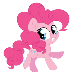 Size: 1280x1280 | Tagged: safe, artist:karzii, pinkie pie, earth pony, pony, g4, female, mare, simple background, smiling, solo, transparent background, vector