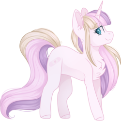 Size: 2048x2048 | Tagged: safe, artist:cinnamontee, oc, oc only, oc:babydoll, pony, unicorn, female, high res, mare, simple background, solo, transparent background