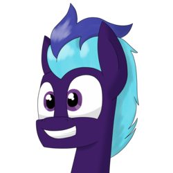 Size: 3000x3000 | Tagged: safe, artist:moonatik, oc, oc only, oc:endless night, pony, bust, commission, high res, male, simple background, smiling, solo, stallion, transparent background