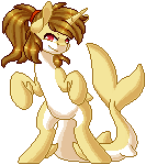 Size: 133x150 | Tagged: safe, artist:ak4neh, oc, oc only, oc:katya ironstead, original species, shark pony, animated, gif, pixel art, sharkified, simple background, solo, species swap, transparent background