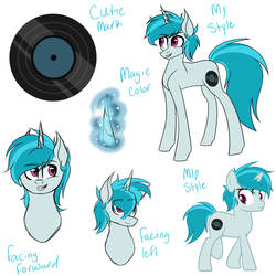 Size: 3000x3000 | Tagged: safe, artist:misskitkat2002, oc, oc only, oc:ron, pony, unicorn, base used, high res, male, offspring, parent:neon lights, parent:vinyl scratch, parents:vinylights, reference sheet, solo, stallion