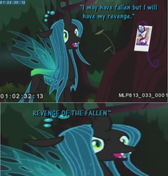 Size: 706x742 | Tagged: safe, edit, edited screencap, screencap, queen chrysalis, changeling, changeling queen, g4, the mean 6, female, implied crossover, meme, revenge of the fallen, transformers