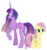 Size: 2492x2637 | Tagged: safe, artist:flipwix, part of a set, fluttershy, twilight sparkle, alicorn, android, gynoid, pegasus, pony, g4, alternate cutie mark, alternate hairstyle, alternate universe, braid, concave belly, detroit: become human, elijah kamski, ethereal mane, female, flutterbot, future, high res, immortality blues, mare, older, older fluttershy, older twilight, older twilight sparkle (alicorn), princess twilight 2.0, raised hoof, simple background, slender, thin, transparent background, twilight sparkle (alicorn), twilight will outlive her friends, ultimate twilight