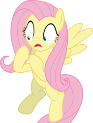 Size: 4676x6174 | Tagged: safe, artist:shutterflyeqd, fluttershy, pegasus, pony, g4, the mean 6, absurd resolution, belly, female, mare, shocked, simple background, solo, transparent background, vector, wide eyes