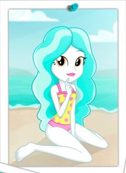 Size: 355x484 | Tagged: safe, artist:charliexe-edits, edit, paisley, equestria girls, equestria girls series, g4, barefoot, clothes, feet, female, show accurate, swimsuit