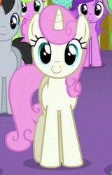 Size: 716x1118 | Tagged: safe, screencap, amethyst star, daisy, flower wishes, lucky clover, sparkler, twinkleshine, earth pony, pony, unicorn, celestial advice, g4, background pony, cropped, female, looking at you, male, mare, solo focus, stallion