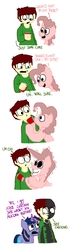 Size: 756x2668 | Tagged: safe, artist:timsplosion, pinkie pie, twilight sparkle, earth pony, human, pony, unicorn, g4, burn, coca-cola, comic, edd gould (eddsworld), eddsworld, xk-class end-of-the-world scenario