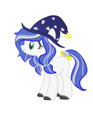 Size: 1000x1300 | Tagged: safe, artist:itsderix, oc, oc only, earth pony, pony, bow, female, hat, mare, simple background, solo, tail bow, transparent background, witch hat