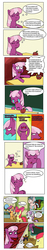 Size: 2830x14928 | Tagged: safe, artist:helsaabi, apple bloom, cheerilee, cozy glow, scootaloo, sweetie belle, earth pony, pegasus, pony, unicorn, g4, marks for effort, absurd resolution, apple, bow, comic, crying, cutie mark, cutie mark crusaders, dialogue, female, filly, flying, food, hair bow, spitting, the cmc's cutie marks, vomit
