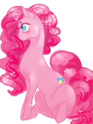 Size: 971x1291 | Tagged: safe, artist:fernybee, pinkie pie, earth pony, pony, g4, female, mare, simple background, solo, white background