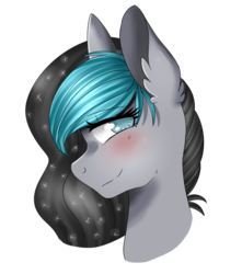 Size: 1500x1700 | Tagged: safe, artist:adostume, oc, oc only, pony, blushing, simple background, smiling, solo, transparent background