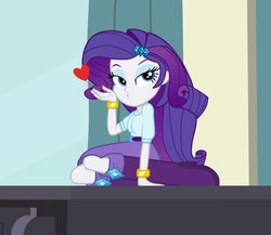 Size: 959x833 | Tagged: safe, artist:tabrony23, rarity, equestria girls, g4, blowing a kiss, bracelet, female, flirting, heart, jewelry, kissing, looking at you, musical instrument, piano, show accurate, solo