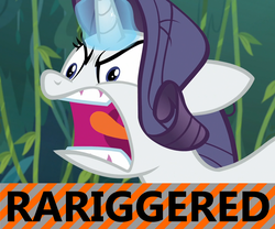 Size: 1440x1200 | Tagged: safe, edit, edited screencap, editor:lyinx, screencap, mean rarity, pony, unicorn, g4, the mean 6, angry, clone, crazy face, creepy, everfree forest, faic, female, magic, mare, meme, rage, rarirage, reeee, solo, text, triggered