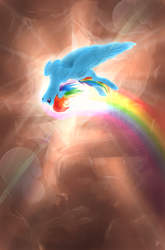 Size: 1024x1551 | Tagged: safe, artist:falling-stars-1, rainbow dash, pony, g4, female, flying, rainbow trail, solo, upside down