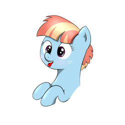 Size: 1500x1500 | Tagged: artist needed, safe, windy whistles, pony, g4, female, silly, silly pony, solo, tongue out