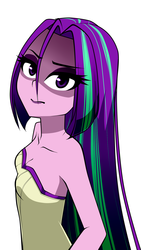 Size: 1000x1773 | Tagged: safe, artist:nekojackun, aria blaze, equestria girls, g4, alternate hairstyle, aria flat, bare shoulders, delicious flat chest, looking at you, simple background, sleeveless, strapless, white background