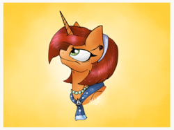 Size: 2048x1536 | Tagged: safe, artist:melonseed11, stellar flare, pony, g4, the parent map, bust, female, portrait, solo