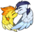 Size: 2630x2500 | Tagged: safe, artist:lrusu, soarin', spitfire, pegasus, pony, g4, blushing, boop, bust, cute, cutefire, duo, eyes closed, female, floppy ears, high res, hug, male, mare, noseboop, ship:soarinfire, shipping, simple background, stallion, straight, transparent background, winghug
