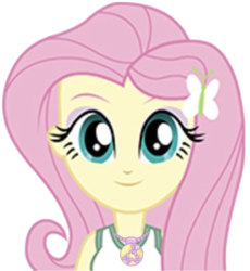 Size: 762x828 | Tagged: safe, artist:php77, editor:php77, fluttershy, equestria girls, g4, female, geode of fauna, simple background, solo, transparent background