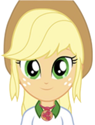 Size: 871x1150 | Tagged: safe, artist:php77, editor:php77, applejack, equestria girls, g4, female, geode of super strength, simple background, solo, transparent background