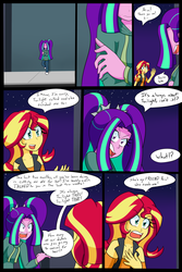 Size: 1280x1920 | Tagged: safe, artist:jake heritagu, aria blaze, sunset shimmer, comic:aria's archives, comic:the break up, series:sciset diary, equestria girls, g4, breakup, clothes, comic, female, flashback, implied lesbian, implied sci-twi, implied scitwishimmer, implied shipping, lesbian, shipping, sunblaze