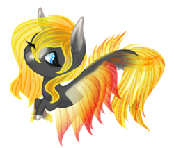 Size: 2905x2480 | Tagged: safe, artist:oneiria-fylakas, oc, oc only, oc:lucifer, seapony (g4), chibi, female, high res, one eye closed, simple background, solo, transparent background, wink