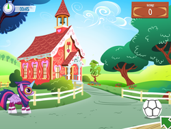 Size: 2048x1536 | Tagged: safe, gameloft, screencap, twilight sparkle, alicorn, pony, g4, football, masked matter-horn costume, power ponies, sports, twilight sparkle (alicorn)