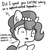 Size: 3000x3000 | Tagged: safe, artist:dsp2003, artist:tjpones edits, edit, oc, oc:brownie bun, earth pony, pony, robot, robot pony, horse wife, 5318008, 8008135, comic, dialogue, ear fluff, english, female, grammar error, grayscale, high res, male, mare, monochrome, open mouth, raised hoof, raised leg, simple background, solo, white background