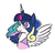 Size: 444x424 | Tagged: safe, artist:jargon scott, part of a set, princess cadance, princess celestia, princess luna, twilight sparkle, oc, oc:celuna cadelight, alicorn, pony, g4, alicorn tetrarchy, female, frankenpony, mare, simple background, solo, stitched body, stitches, twilight sparkle (alicorn), what has magic done, white background