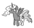 Size: 488x403 | Tagged: safe, artist:jargon scott, part of a set, princess celestia, princess luna, alicorn, pony, g4, female, frankenpony, grayscale, mare, monochrome, royal sisters, simple background, solo, stitched body, stitches, white background