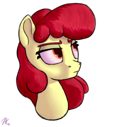 Size: 800x900 | Tagged: safe, artist:hc0, apple bloom, earth pony, pony, g4, bust, female, simple background, solo, transparent background