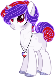 Size: 1024x1421 | Tagged: safe, artist:pandemiamichi, oc, oc only, oc:mina, pony, unicorn, chile, female, jewelry, mare, necklace, simple background, solo, transparent background, watermark