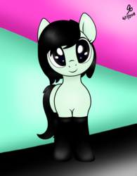 Size: 1683x2161 | Tagged: safe, artist:approxxy, oc, oc only, pony, abstract background, black hair, green background, retro, solo