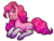 Size: 1000x750 | Tagged: safe, artist:gmm, pinkie pie, earth pony, pony, g4, clothes, cute, diapinkes, ear fluff, female, grin, looking at you, one eye closed, pink, pink coat, pink mane, simple background, smiling, smiling at you, sock, socks, solo, stockings, striped socks, striped stockings, thigh highs, transparent background, wink