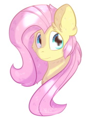 Size: 1024x1303 | Tagged: safe, artist:midnighthoursal, fluttershy, pegasus, pony, g4, bust, female, looking at you, looking sideways, mare, portrait, simple background, solo, transparent background