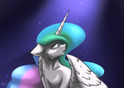 Size: 3500x2500 | Tagged: safe, artist:lrusu, princess celestia, alicorn, pony, g4, crying, female, high res, mare, solo