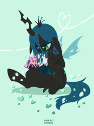 Size: 1256x1683 | Tagged: safe, artist:potetecyu_to, princess cadance, queen chrysalis, shining armor, alicorn, changeling, changeling queen, pony, unicorn, g4, doll, female, male, mare, simple background, sitting, smiling, solo, stallion, toy