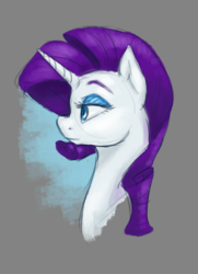Size: 1191x1648 | Tagged: safe, artist:eternalsubscriber, rarity, pony, unicorn, g4, bust, female, makeup, on side, portrait, simple background, sketch, solo