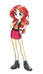Size: 605x1024 | Tagged: safe, artist:php77, editor:php77, sunset shimmer, equestria girls, equestria girls series, g4, female, simple background, solo, transparent background