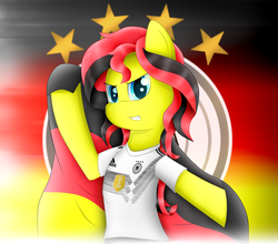 Size: 1250x1100 | Tagged: safe, artist:berryveloce, oc, oc only, pony, football, germany, ponified, solo, sports, world cup