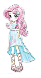 Size: 540x1024 | Tagged: safe, artist:php77, editor:php77, fluttershy, equestria girls, g4, my little pony equestria girls: better together, clothes, dress, eqg promo pose set, female, simple background, solo, transparent background
