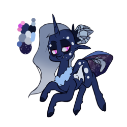 Size: 960x960 | Tagged: safe, artist:queenofvipers, oc, oc only, oc:queen moonlight darkstar, alicorn, bat pony, bat pony alicorn, pony, alicorn oc, fangs, female, mare, queen, reference sheet, simple background, solo, transparent background