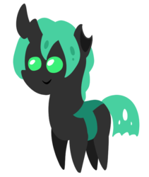 Size: 552x655 | Tagged: safe, oc, oc only, oc:speculo, changeling, chibi, green changeling, simple background, solo, transparent background