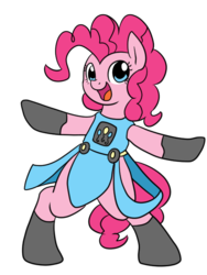 Size: 534x712 | Tagged: safe, artist:dudey64, pinkie pie, earth pony, pony, g4, bipedal, female, simple background, solo, transparent background