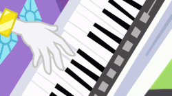 Size: 720x404 | Tagged: safe, screencap, rarity, equestria girls, g4, my little pony equestria girls: rainbow rocks, player piano, animated, aura, boots, gif, keytar, magic, musical instrument, ponied up, self-levitation, shoes, solo, sparkles, transformation