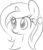 Size: 798x938 | Tagged: safe, artist:acersiii, oc, oc only, oc:luminous siren, pony, bow, female, filly, hair bow, monochrome, simple background, smiling, solo